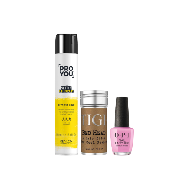 PACK Styling + Uñas WOW: Pro You The Setter 500 ml + Bed Head Hair Stick 73 g + Esmalte OPI 15 ml (color a elección)